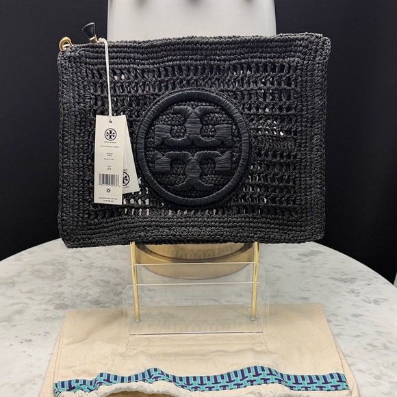 Tory Burch Handbags - Tory Burch Black Crochet Clutch